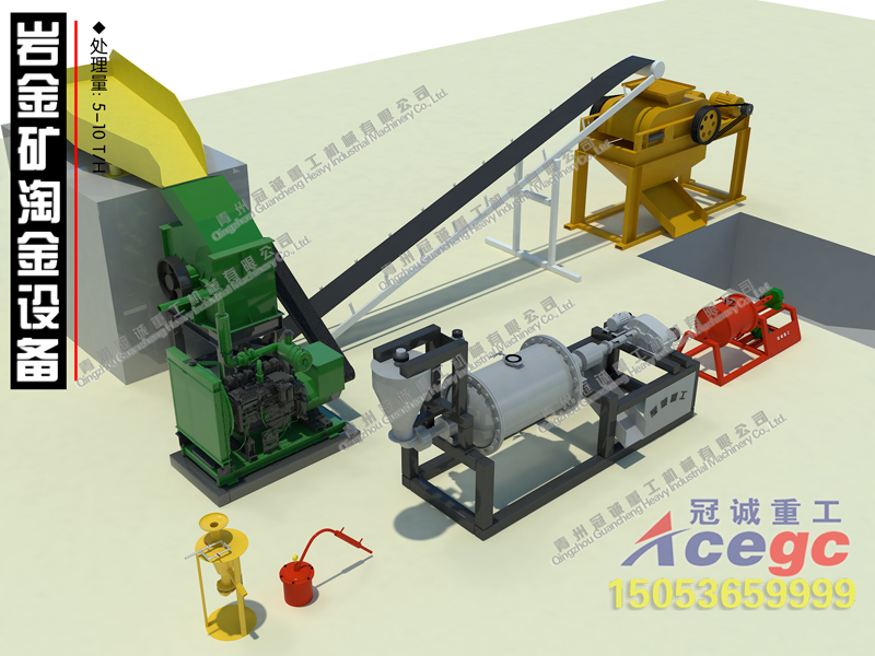 岩金矿混合淘金机械 岩金矿混合淘金机械
