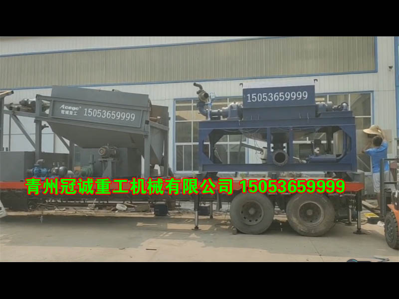 移动式淘金机械试机中出口朝鲜